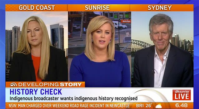 The Sunrise panel agreed telling 'both stories' was the best way to go. Source: Sunrise