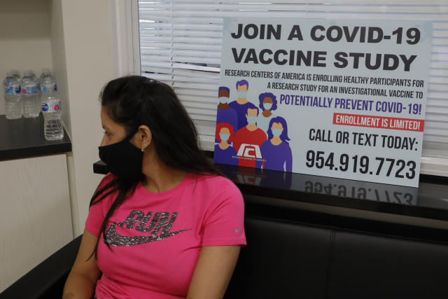 A participant in clinical trials for a COVID-19 vaccine 