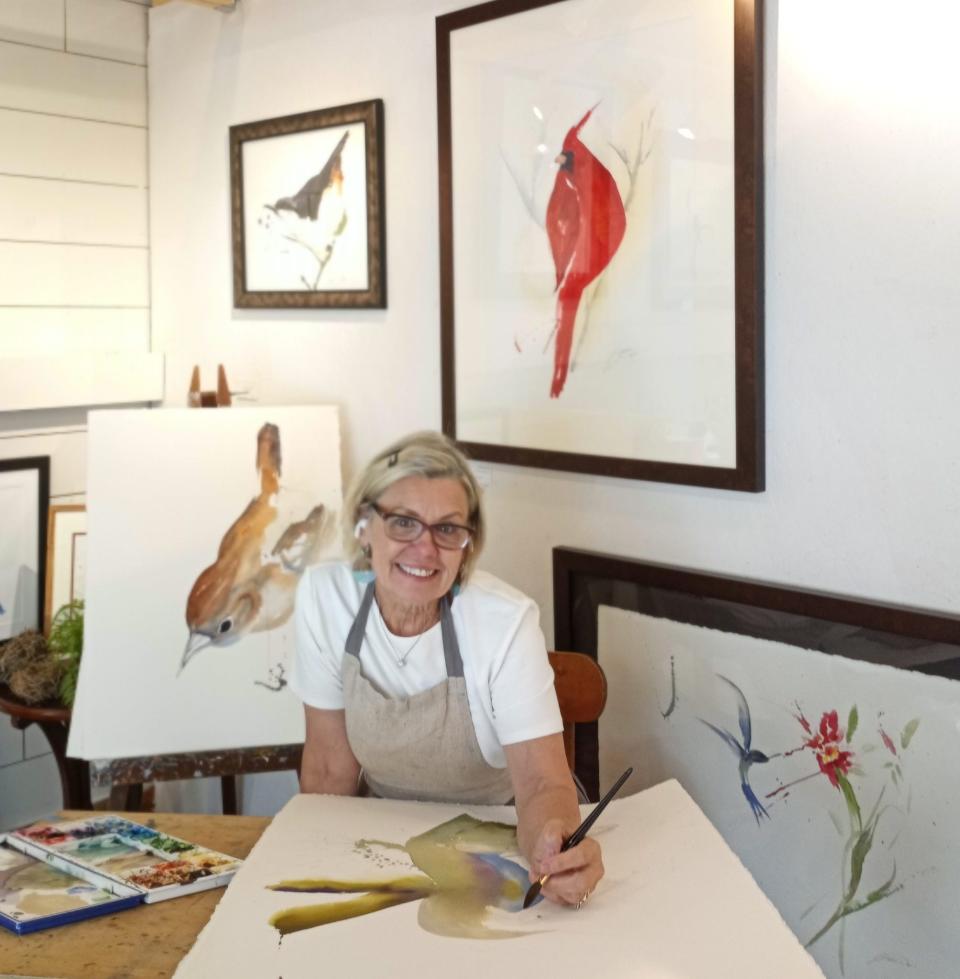 Art MoB Studios and Marketplace resident watercolor artist, Simone Wood.