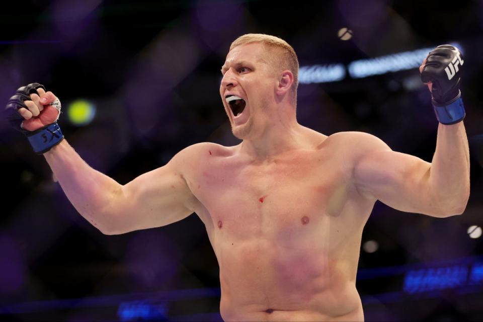 Sergei Pavlovich of Russia takes on Tom Aspinall at UFC 295 (Getty Images)