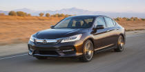 <p>The Honda Accord has traditionally been the slightly sportier alternative to the Toyota Camry for mainstream buyers, and the latest version stays true to form. It even rivals the Mazda6—a car that was the undisputed enthusiast's choice for years—<span>in the fun-to-drive category. But if you <a rel="nofollow noopener" href="http://www.caranddriver.com/reviews/2016-honda-accord-sedan-first-drive-review" target="_blank" data-ylk="slk:choose the V6 on your new Accord;elm:context_link;itc:0;sec:content-canvas" class="link ">choose the V6 on your new Accord</a>, neither the Camry nor the Mazda6 will be able to keep up in the straights.</span></p>