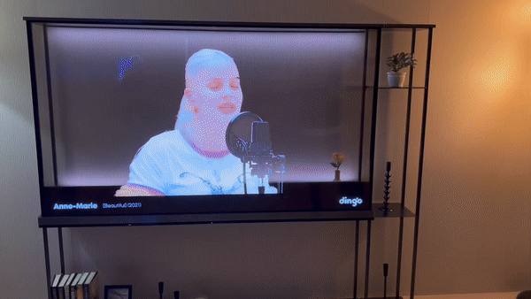 A GIF of the LG OLED T with the opaque panel rising. 