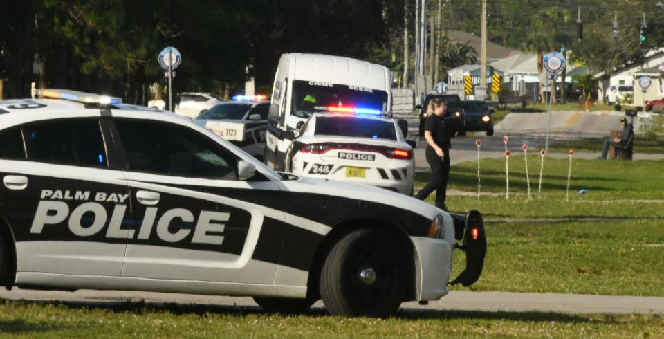 Sunday afternoon, multiple units from Palm Bay and other police agencies converged along Emerson Drive and side streets where the shooting happened.