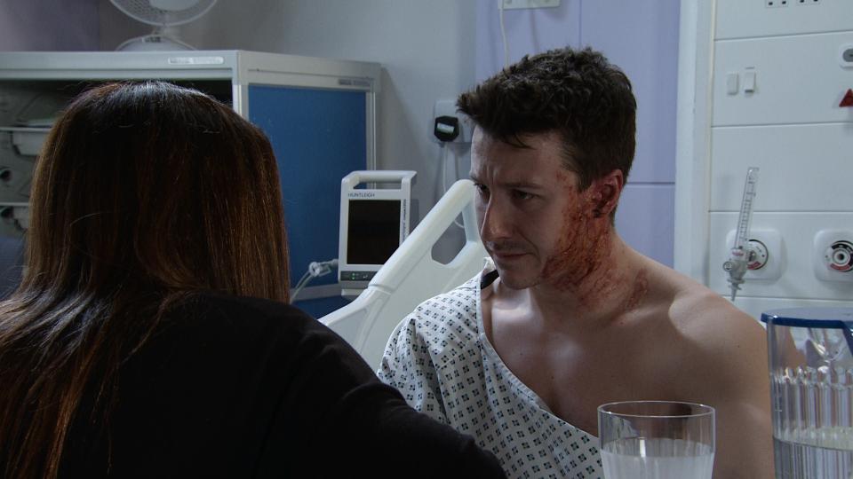 FROM ITV

STRICT EMBARGO - No Use Before 0001hrs Wednesday 19th April 2023

Coronation Street - Ep 1095051

Wednesday 19th April 2023

With Carla Barlow [ALISON KING] there for support, Ryan Connor [RYAN PRESCOTT] tells the surgeon heâ€™s ready to look at his injuries. 

Picture contact - David.crook@itv.com

This photograph is (C) ITV and can only be reproduced for editorial purposes directly in connection with the programme or event mentioned above, or ITV plc. This photograph must not be manipulated [excluding basic cropping] in a manner which alters the visual appearance of the person photographed deemed detrimental or inappropriate by ITV plc Picture Desk. This photograph must not be syndicated to any other company, publication or website, or permanently archived, without the express written permission of ITV Picture Desk. Full Terms and conditions are available on the website www.itv.com/presscentre/itvpictures/terms
