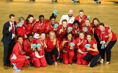 England score in last second of netball final to secure most dramatic and unlikely of Commonwealth gold medals