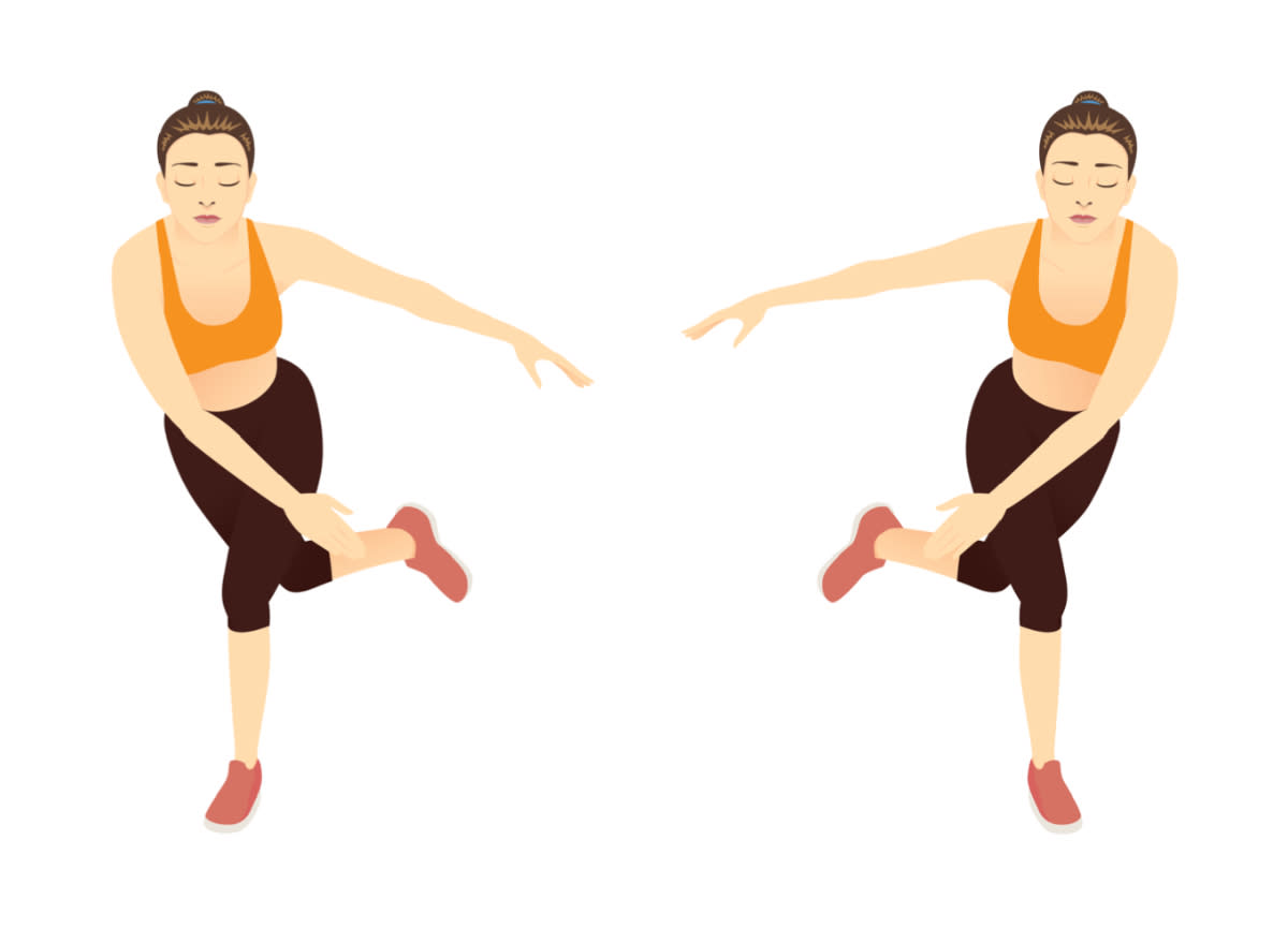 illustration of speed skater exercise