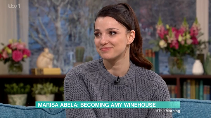 Marisa Abela plays Amy Winehouse in Back To Black. (ITV screengrab)