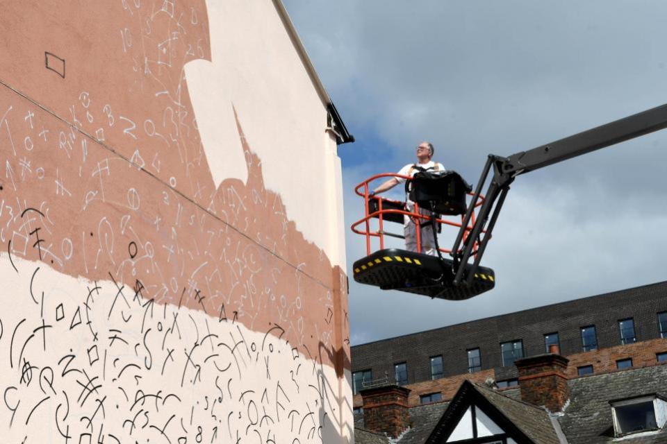 Warrington Guardian: Anthony also created the iconic Warrington mural, Pink Eye