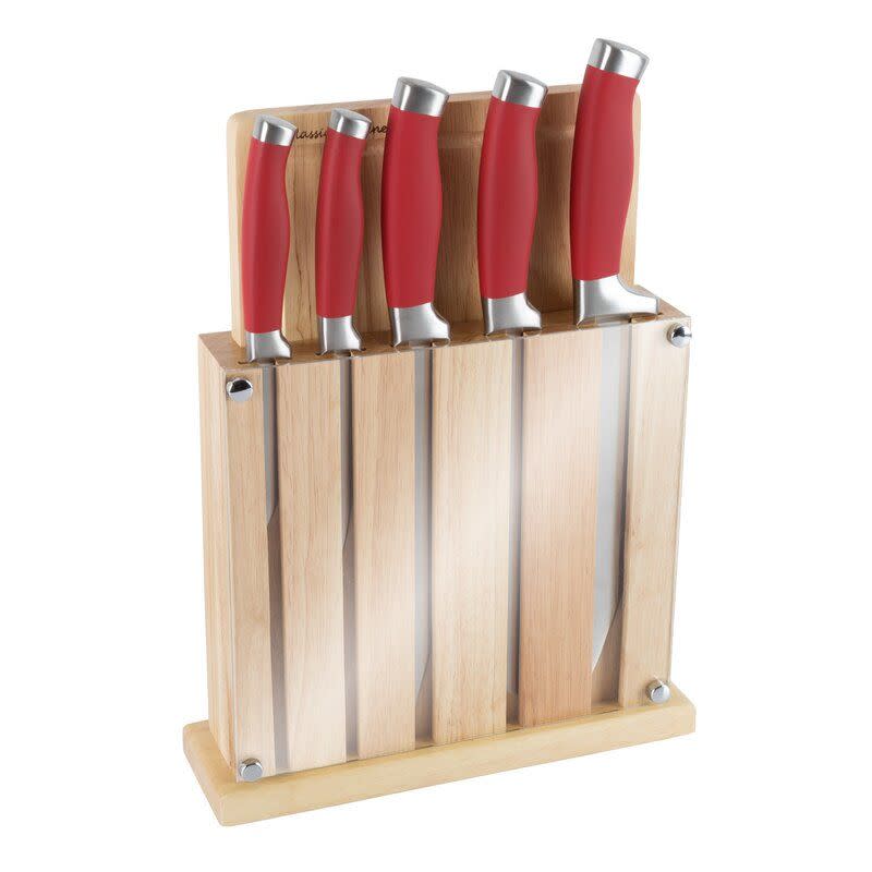 10) Classic Cuisine Cutting Board Knife 7 Piece Block Set