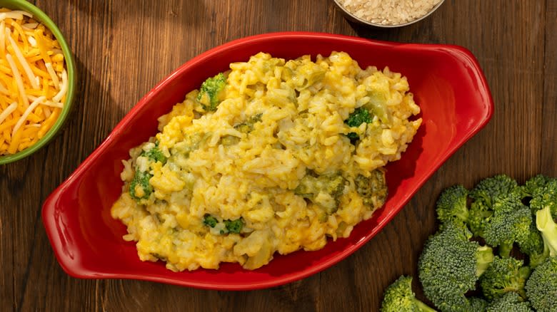 Broccoli cheese rice casserole