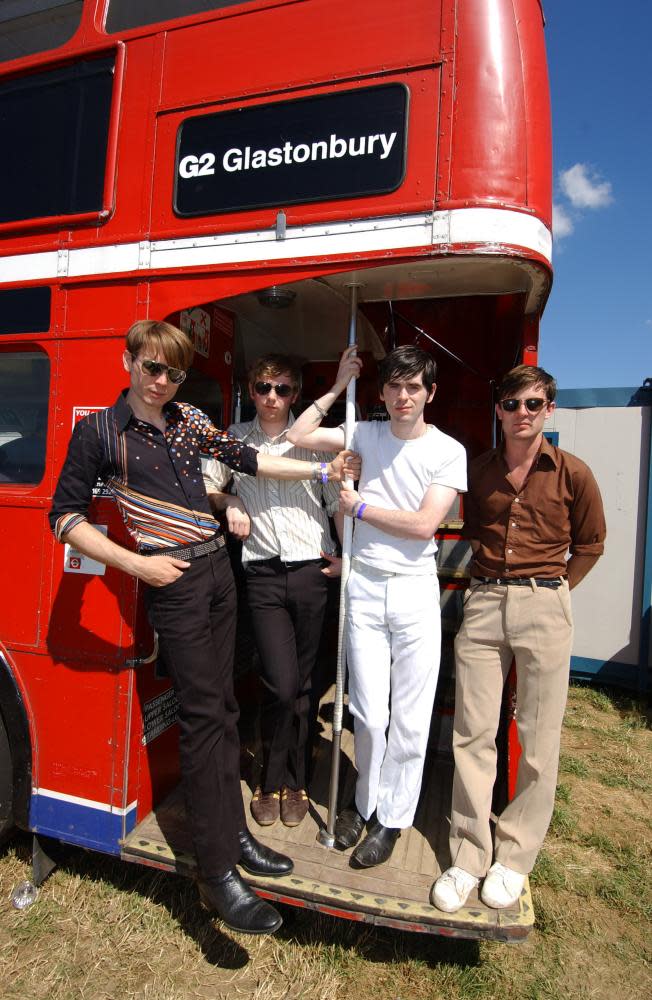 Fearless fringers … Franz Ferdinand at Glastonbury.