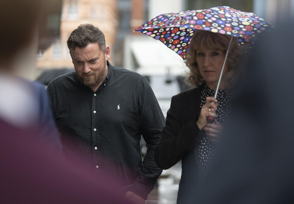 Steve Ford, father of Chloe and Jake Ford, arrives at the Old Bailey (PA)