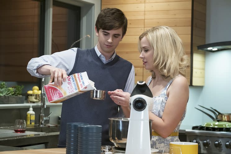 Freddie Highmore, Isabelle McNally (Photo: Cate Cameron/A&E)