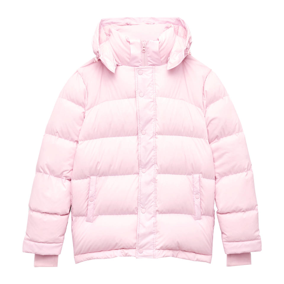 <p>The perfect oversized puffer in baby pink will have you feeling straight out of a '90s music video. </p><p>Buy it <a rel="nofollow noopener" href="http://us.aritzia.com/product/the-super-puff/65392.html" target="_blank" data-ylk="slk:here;elm:context_link;itc:0;sec:content-canvas" class="link ">here</a> for $250.</p>