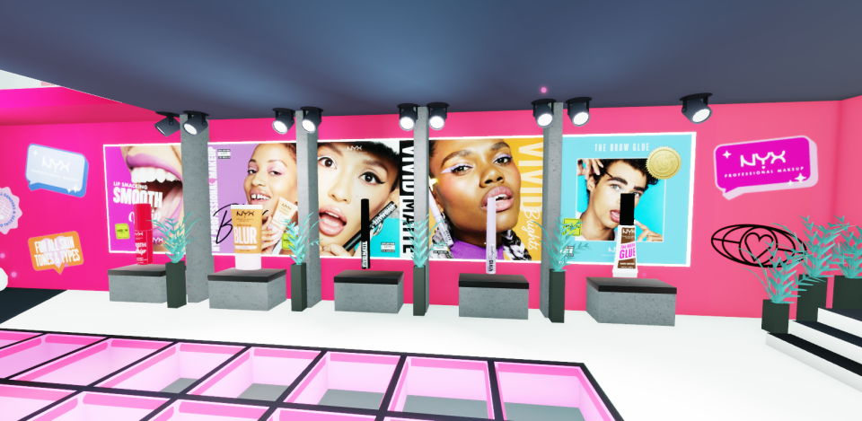 NYX products in iHeartLand on Roblox.