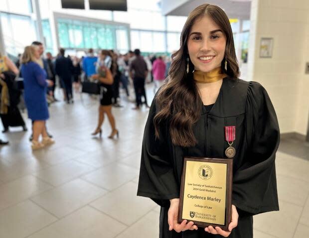 Caydence Marley was awarded the Law Society of Saskatchewan gold medal for the highest academic average.