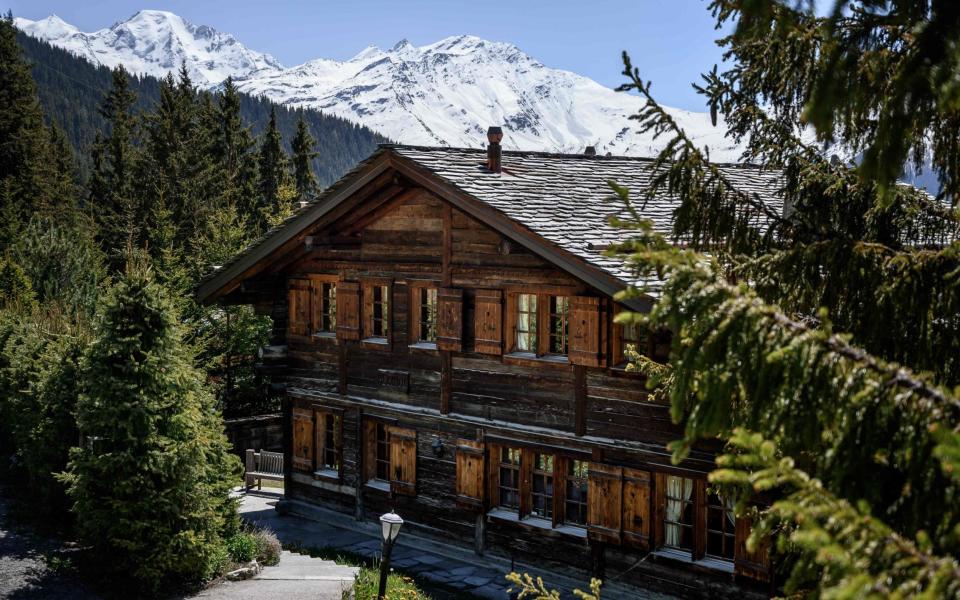 Helora, the wooden ski chalet owned by the Duke and Duchess of York, is currently being sold - Fabrice Coffrini/AFP via Getty Images