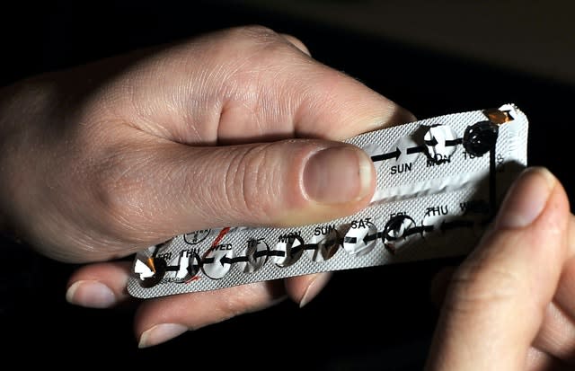 A contraceptive pill (Tim Ireland/PA)