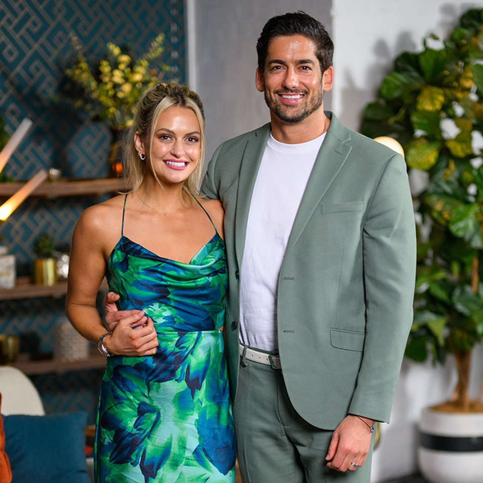 MAFS’ Alyssa and Duncan at the dinner party.