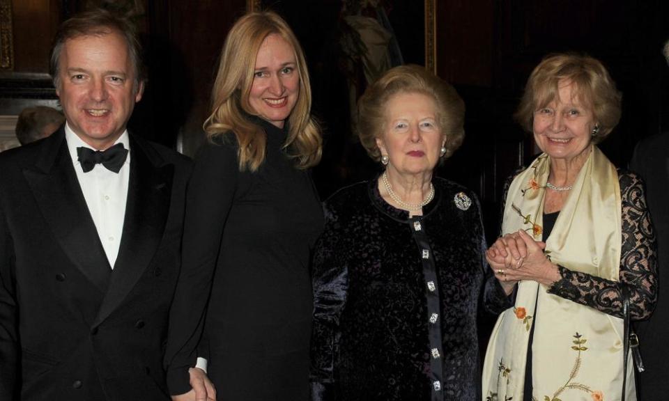 Hugo and Sasha Swire at a charity dinner in 2010 with Margaret Thatcher and Sasha’s mother, Lady Miloska Nott