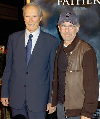 Clint Eastwood and Steven Spielberg at the Los Angeles premeire of DreamWorks Pictures' Flags of Our Fathers