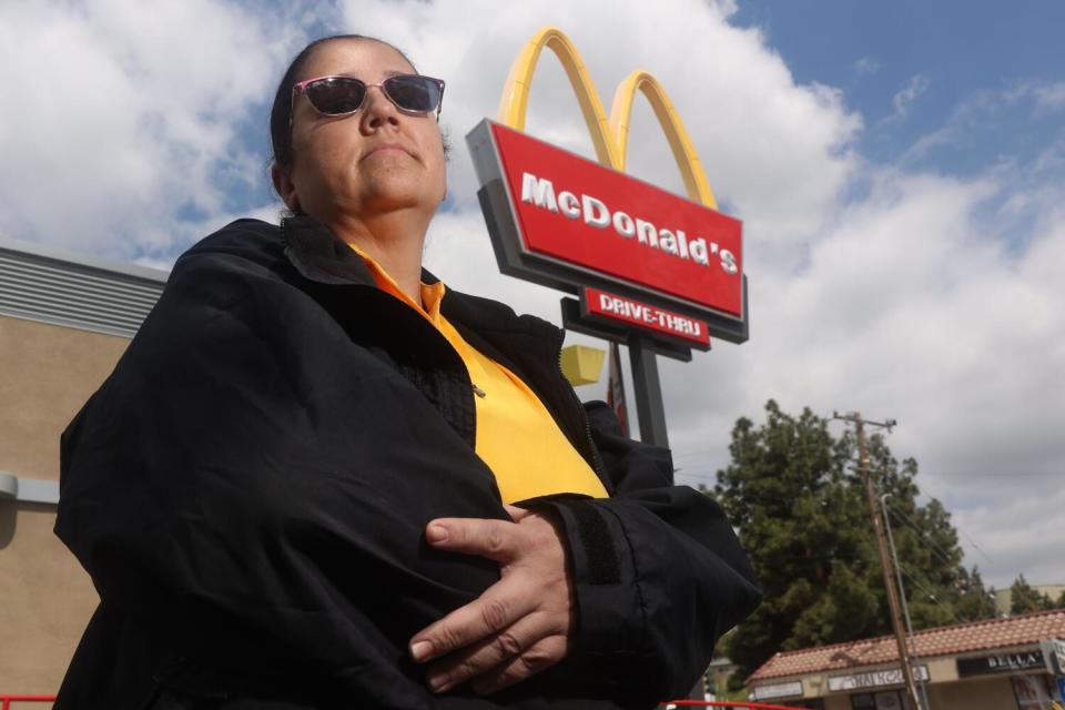 Angelica Hernandez standing outside a McDonald's in Monterey Park