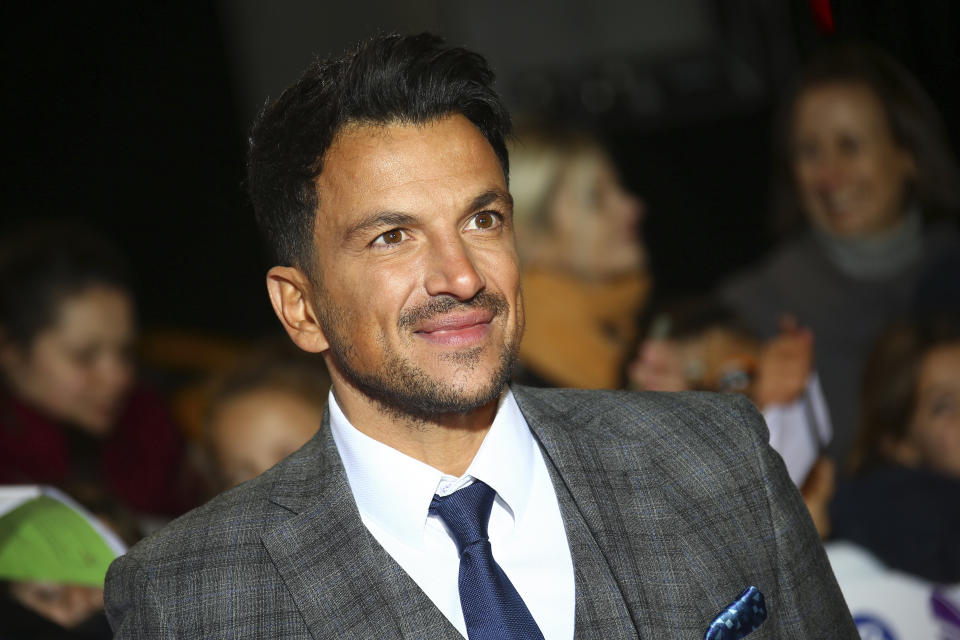 Peter Andre poses for photographers upon arrival for the Pride of Britain Awards at a central London hotel, Monday, Oct. 29, 2018. (Photo by Joel C Ryan/Invision/AP)