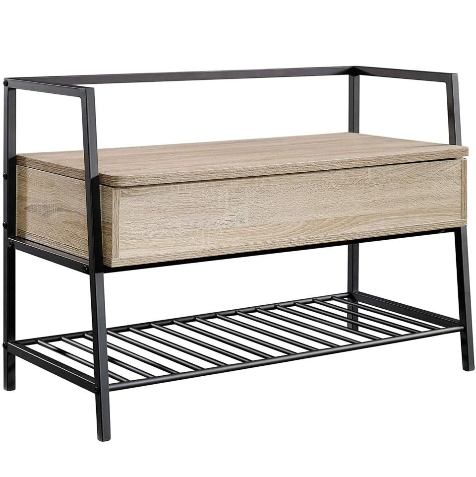 Sauder North Avenue Storage Bench, Charter Oak finis