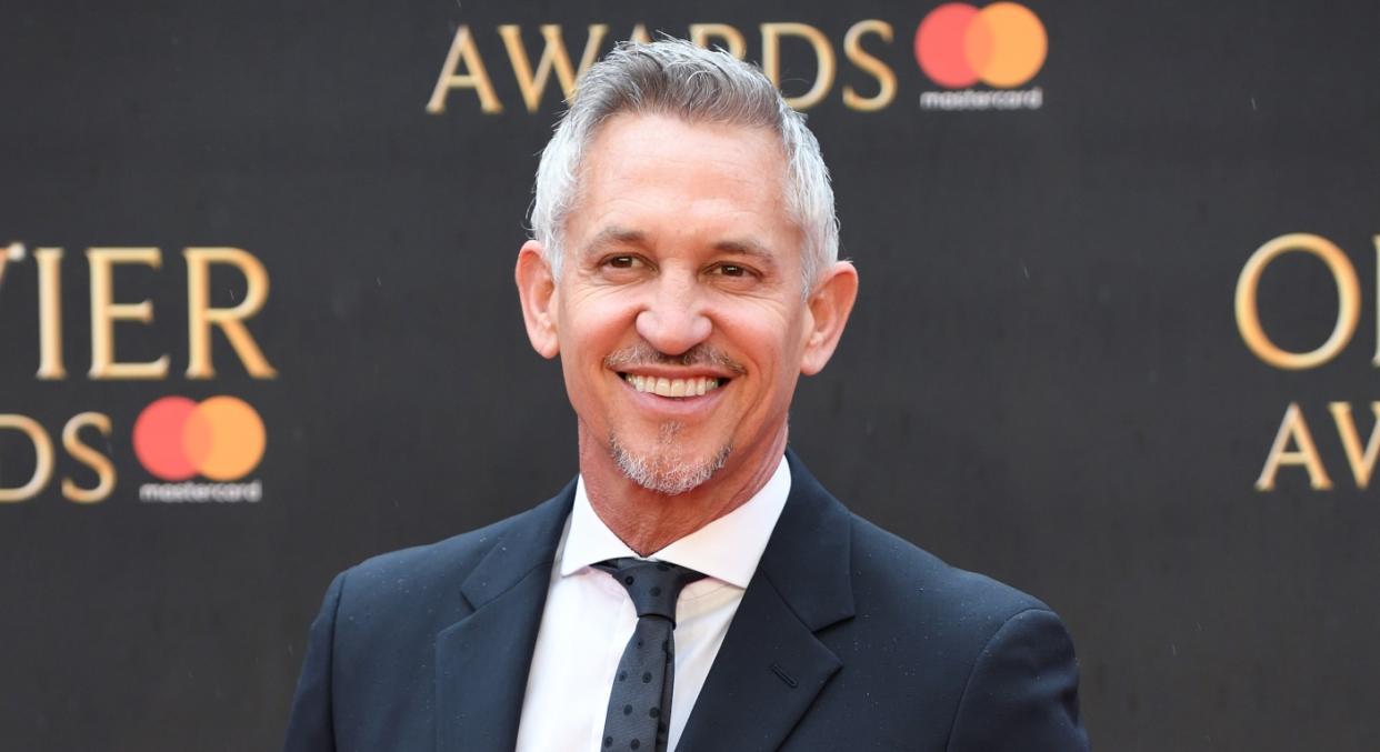 Gary Lineker at The Olivier Awards in London in 2018 (Getty)