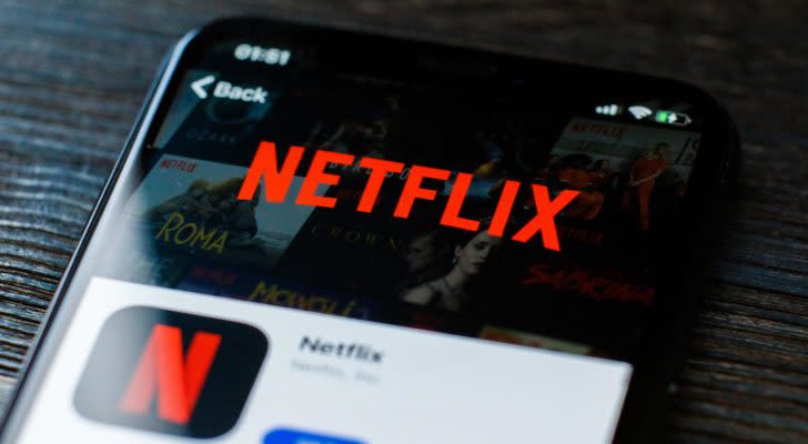 Netflix (NFLX) app open on a phone screen