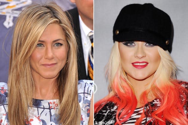 Kleine, aber tolle Augen: Jennifer Aniston (l.) und Christina Aguilera (Bilder: Getty Images)