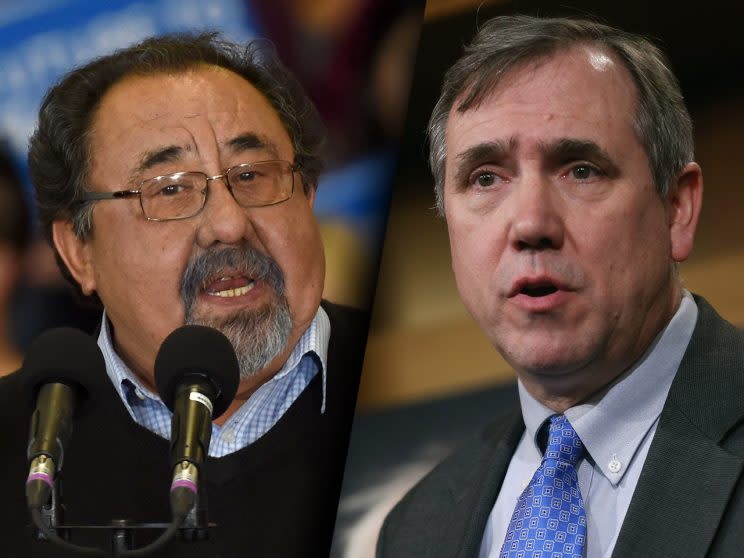 U.S. Rep. Raúl Grijalva, D-Ariz., and U.S. Sen. Jeff Merkley, D-Ore. (Getty Images)