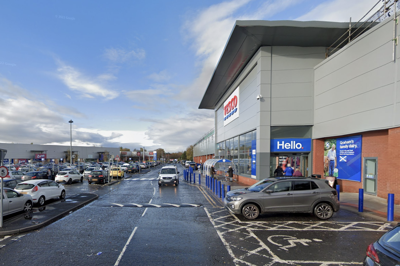 John Dickson carried on to Tesco in Coatbridge after hitting a pedestrian in nearby Calder Street.