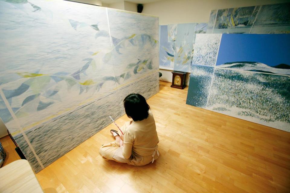 La peinture de Chen Jingwen enregistre une vidéo de son vivant.  (Fourni par Grace Han)