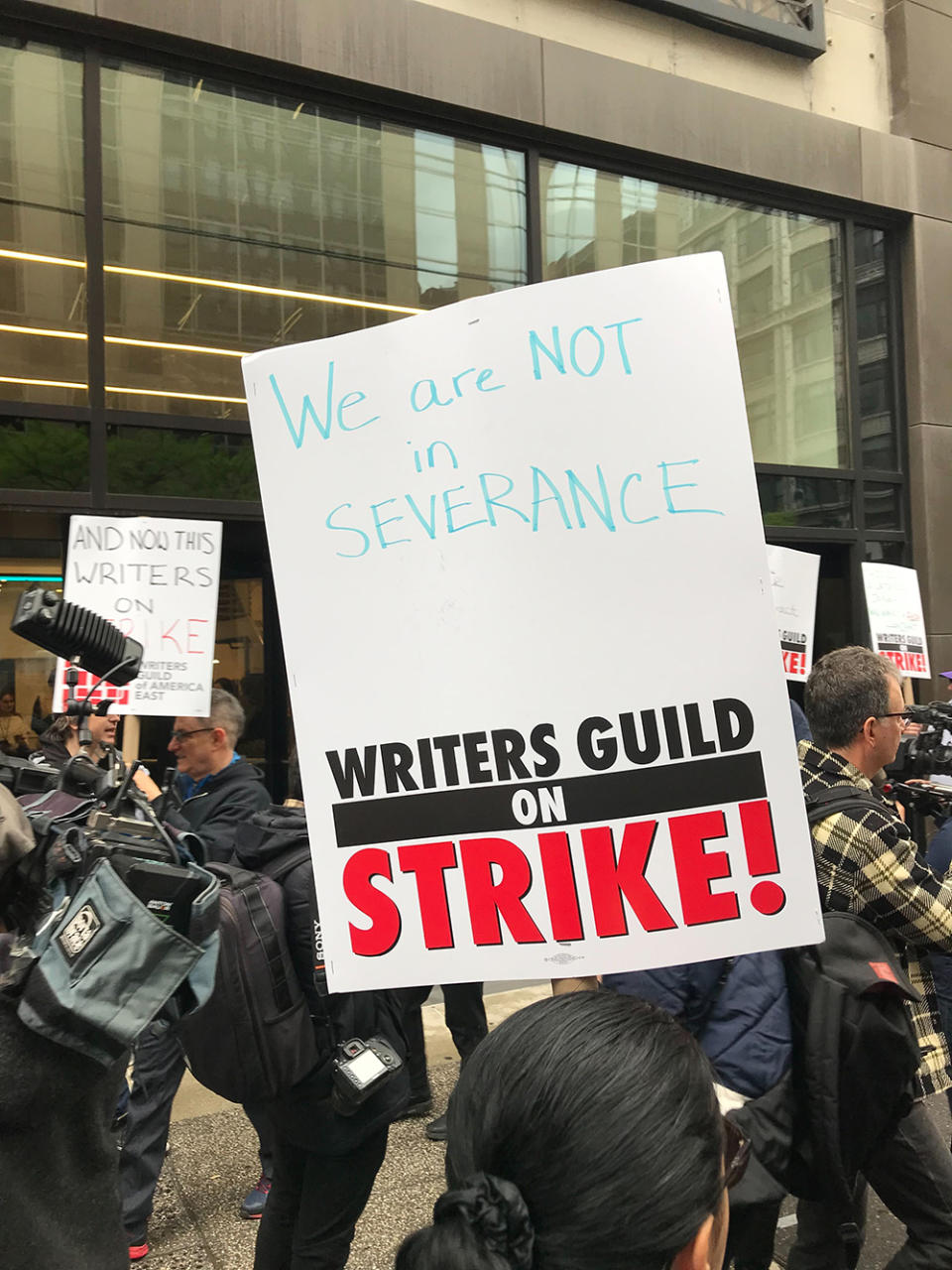 NYC picket at Peacock NewFronts