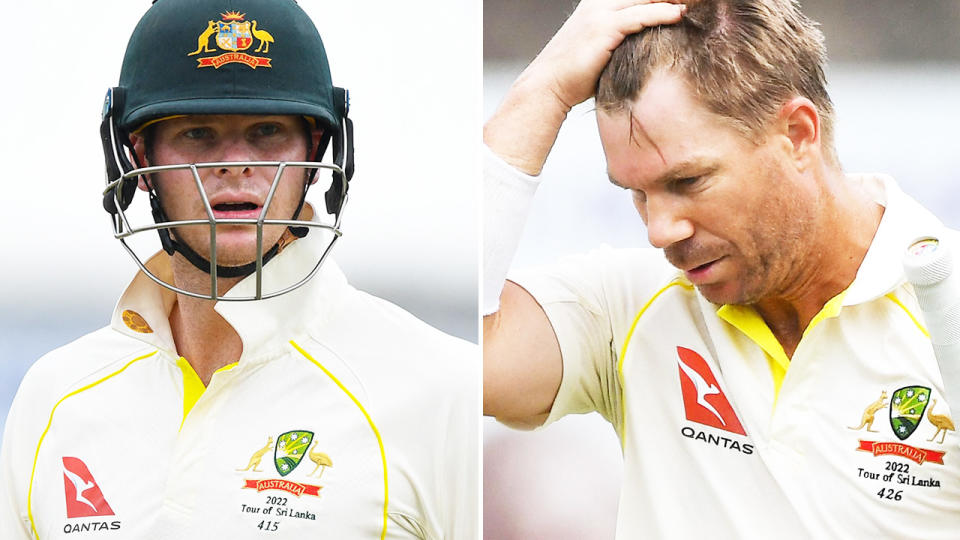 Steve Smith and David Warner, pictured here in the second Test against Sri Lanka.