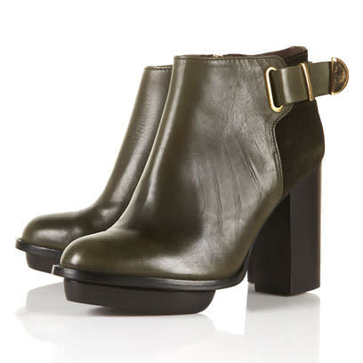 Khaki green boots by Topshop