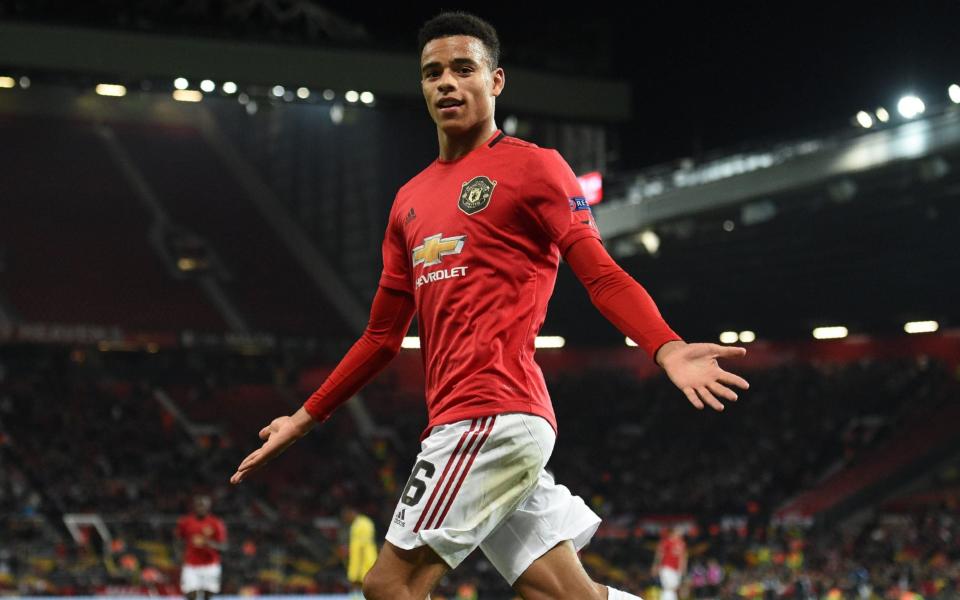 Mason Greenwood scores his first senior goal for Manchester United - AFP