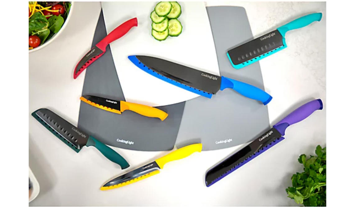 High Carbon Colored Kitchen Knife 10 Piece Set $10 (Reg. $26) - $2/ Knife  with Sheath Cover - Fabulessly Frugal