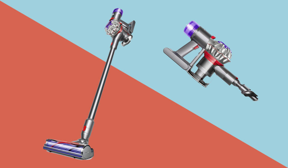 Dyson v8 shown as stick or as handheld