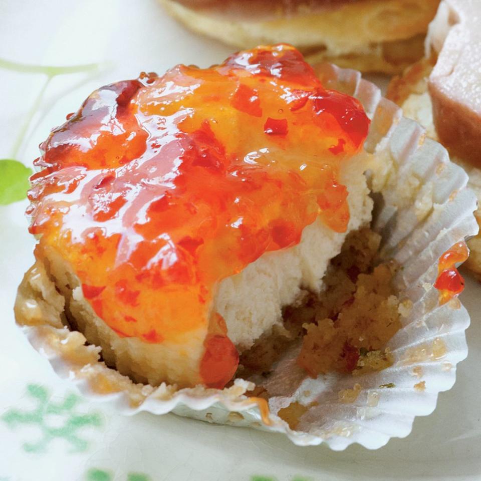 Pepper Jelly-Goat Cheese Cakes