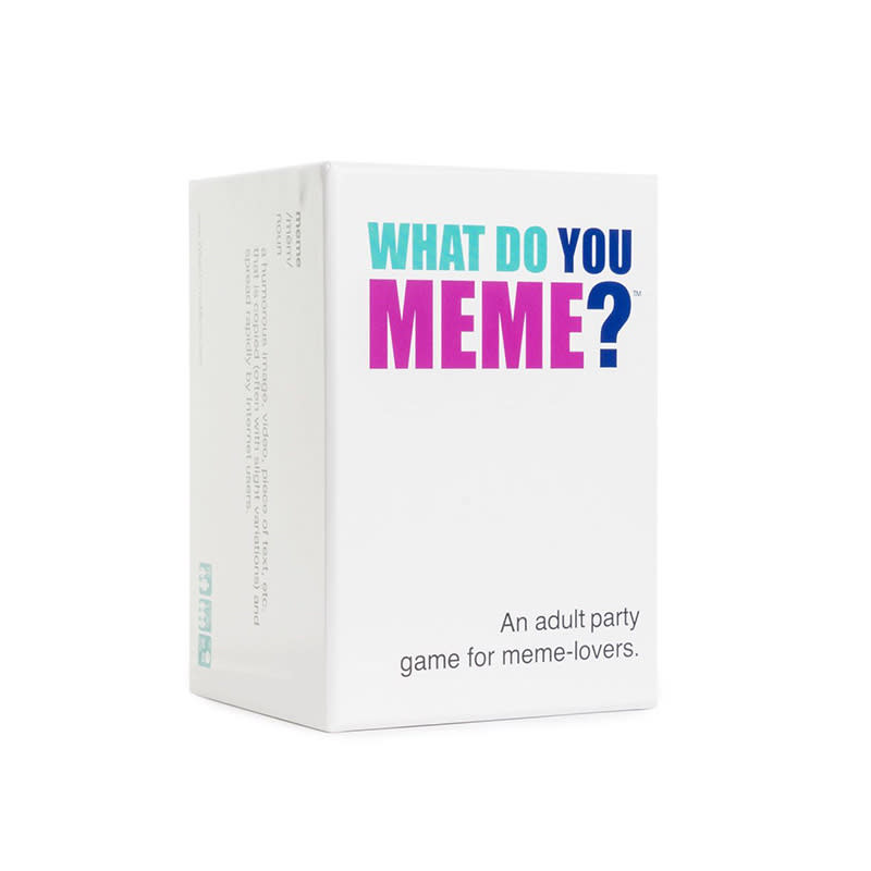 <a rel="nofollow noopener" href="http://amzn.to/2hvnDAd%20%20%20" target="_blank" data-ylk="slk:Adult Party Game, What do you meme?, $30The person who walks away with this game will probably end up playing it with a different set of friends.;elm:context_link;itc:0;sec:content-canvas" class="link ">Adult Party Game, What do you meme?, $30<p>The person who walks away with this game will probably end up playing it with a different set of friends.</p> </a>