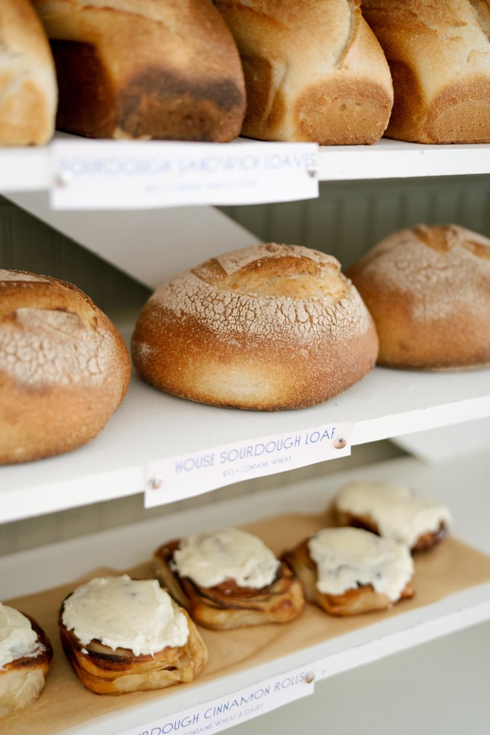 Spread Market & Larder is a small neighborhood bakery and market in the Germantown neighborhood of Nashville, Tenn. Owned by a husband and wife duo, the market is known for its specialty pantry items, fresh sourdough bread and sourdough cinnamon rolls.