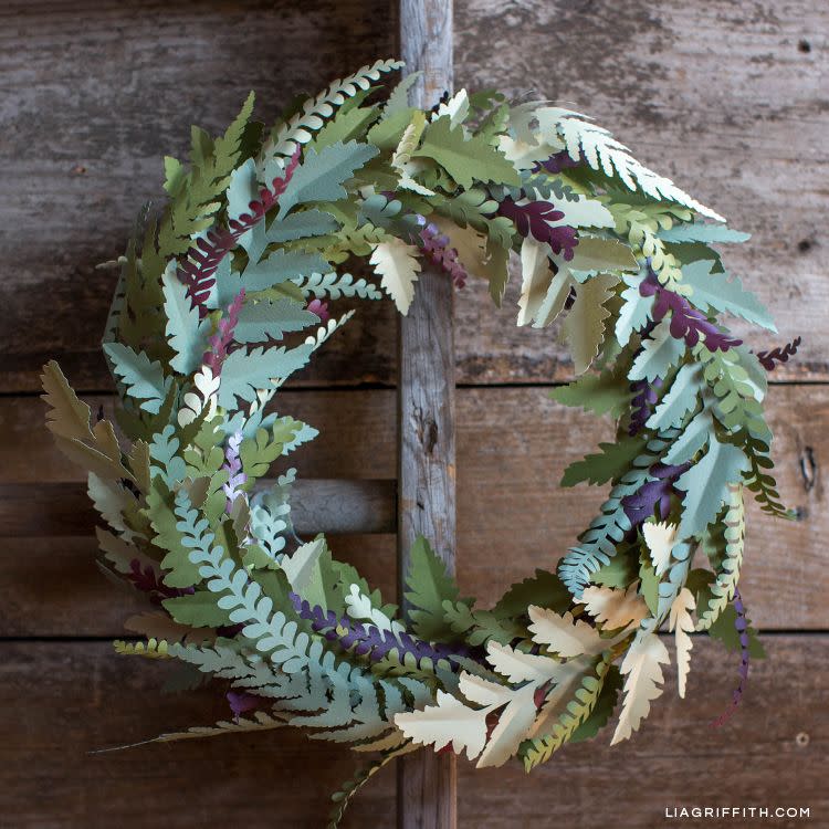 Paper Fern Wreath