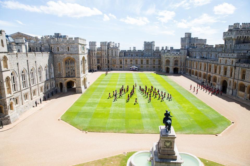 Windsor Castle was a grand setting.