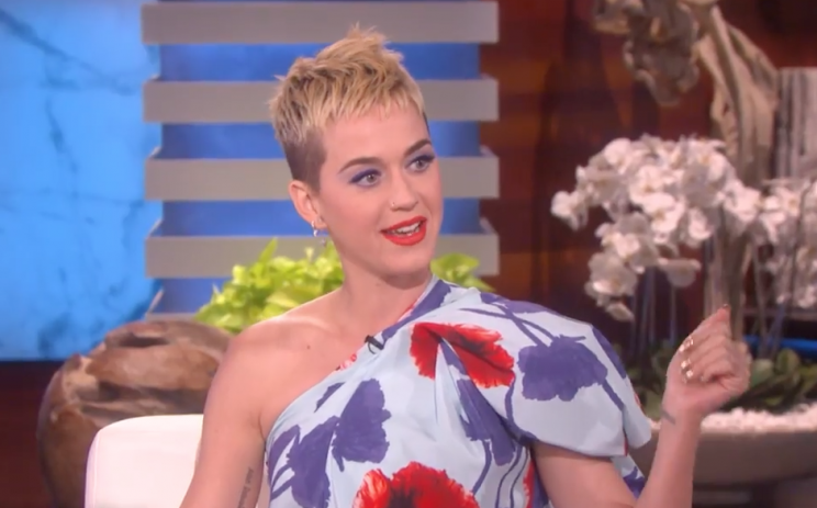 Katy Perry jokingly said that she asked her hairstylist to give her the “Ellen.” (Photo: Ellen)