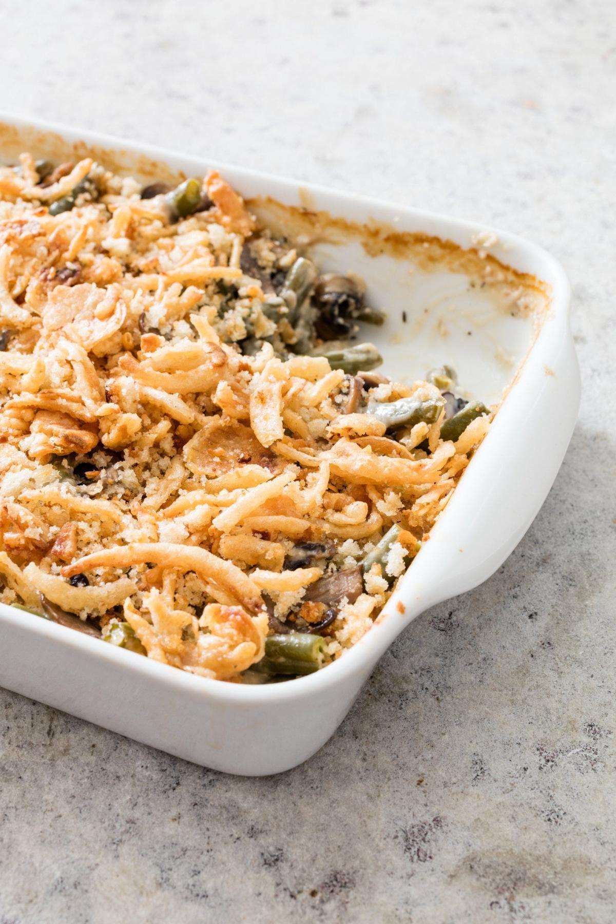 Fresh mushrooms and wine give green bean casserole a stylish upgrade ...