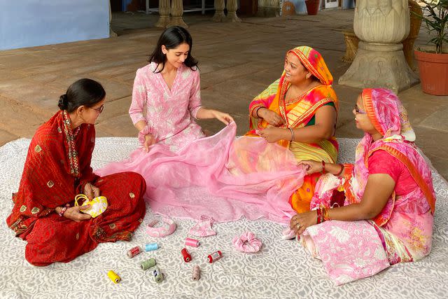 <p>Courtesy of The Princess Diya Kumari Foundation</p> Princess Gauravi Kumari (second from left).