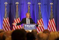 U.S. Republican presidential candidate Donald Trump speaks at a press event at his Trump International Golf Club in West Palm Beach, Florida, March 5, 2016. REUTERS/Joe Skipper