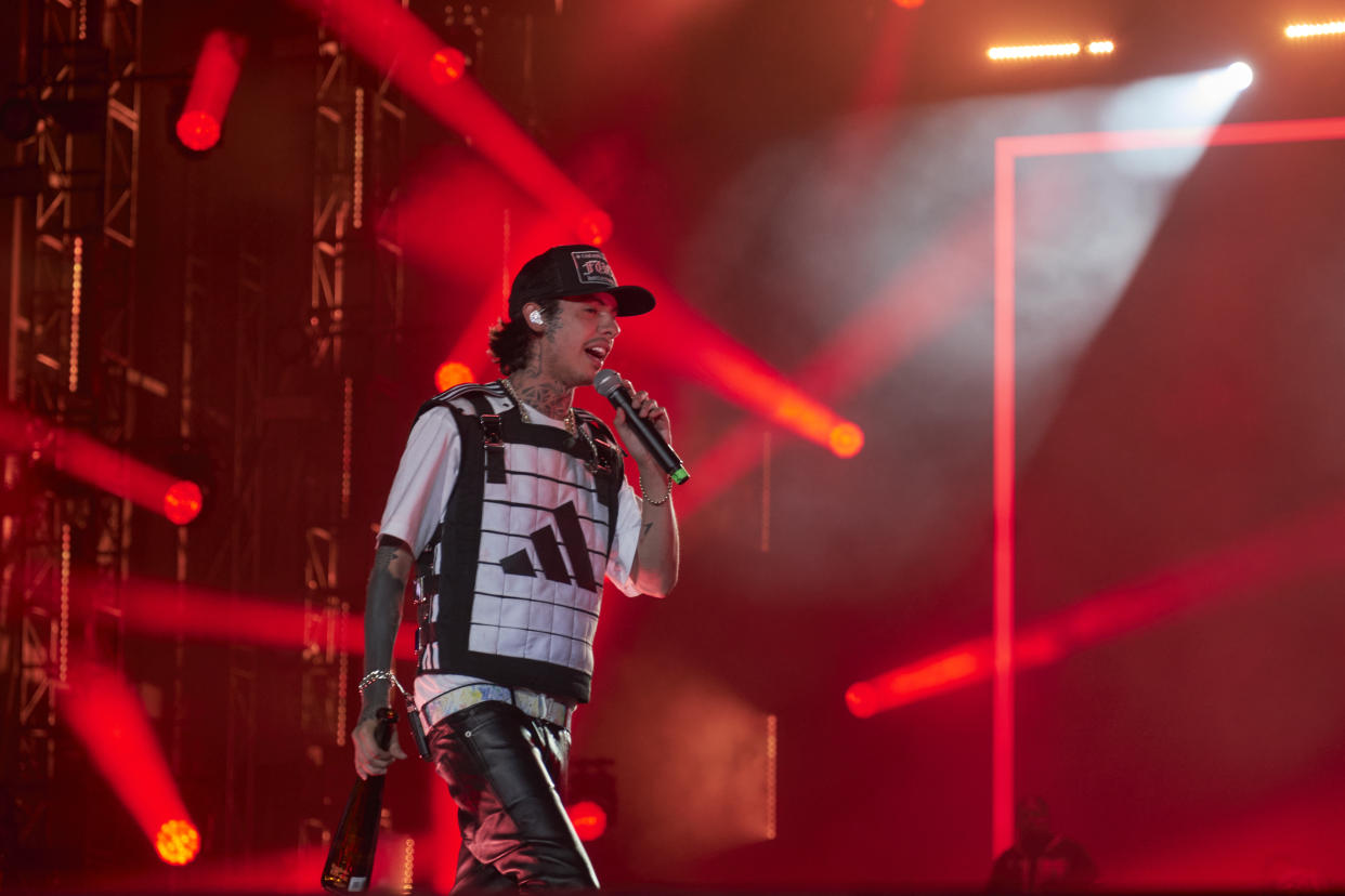 MEXICO CITY, MEXICO - SEPTEMBER 9: Singer Natanael Cano performs during the ARRE Fest 2023 at Foro Sol on September 9, 2023 in Mexico City, Mexico. (Photo by Jaime Nogales/Medios y Media/Getty Images)